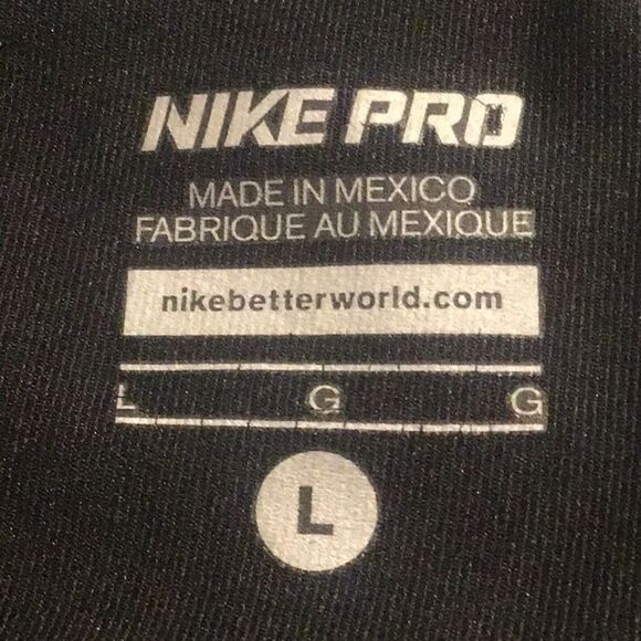 Nike Pro Black White Logo Athletic Bootie Shorts - Picture 13 of 14